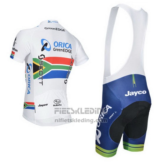 2014 Fietskleding Orica GreenEDGE Kampioen Zuid-afrika Korte Mouwen en Koersbroek